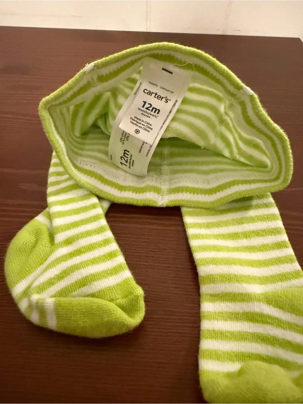 Carter's Green and Lime Avocado Fleece Romper